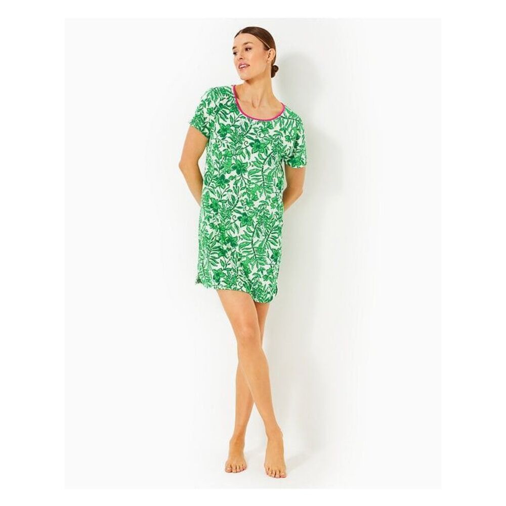 NWOT Lilly Pulitzer Green Floral Pajama Dress